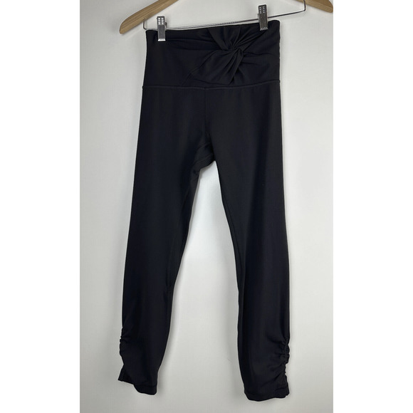 🦄 Rare Lululemon Align High Rise Crop 23" Twist Waist Legging Pant Black Size 4 - Picture 4 of 15